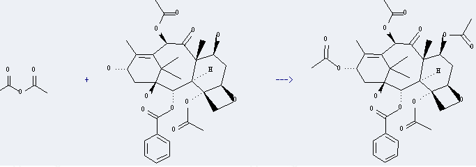 Baccatin III can react with acetic acid anhydride to get 7,13-diacetylbaccatin III.